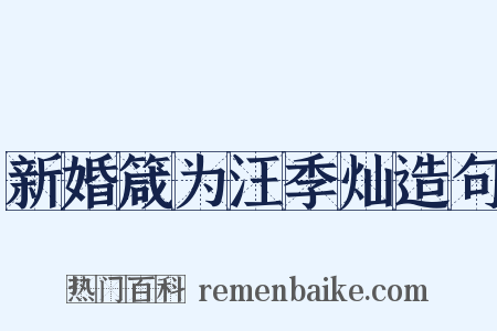 新婚箴为汪季灿造句是什么意思的图片